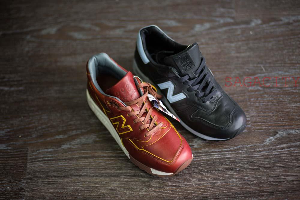 new balance ホーウィンレザー製のスニーカー