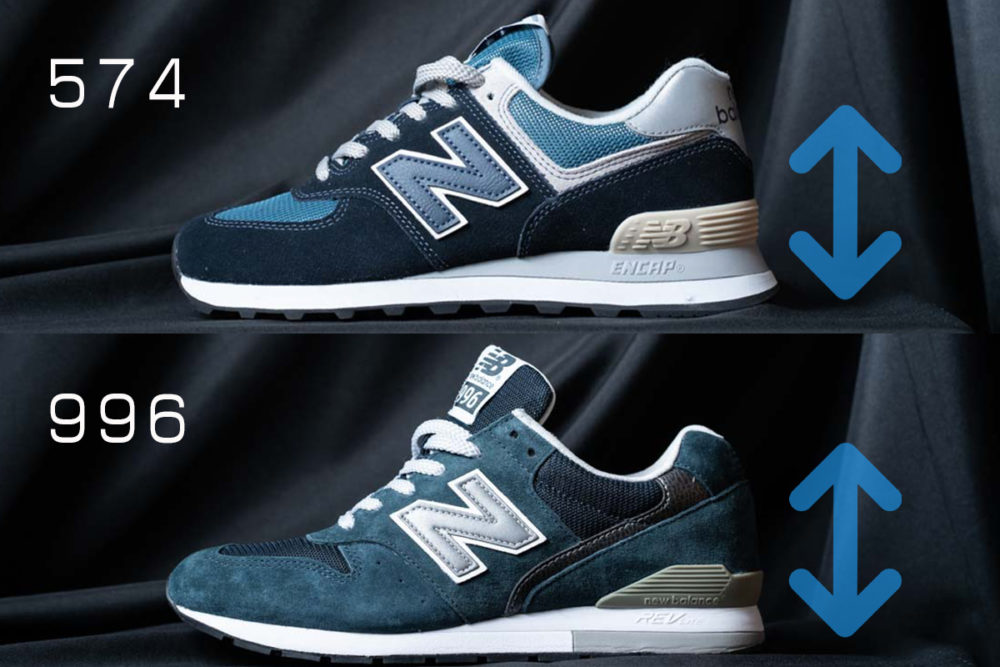 new balance 574 996 difference